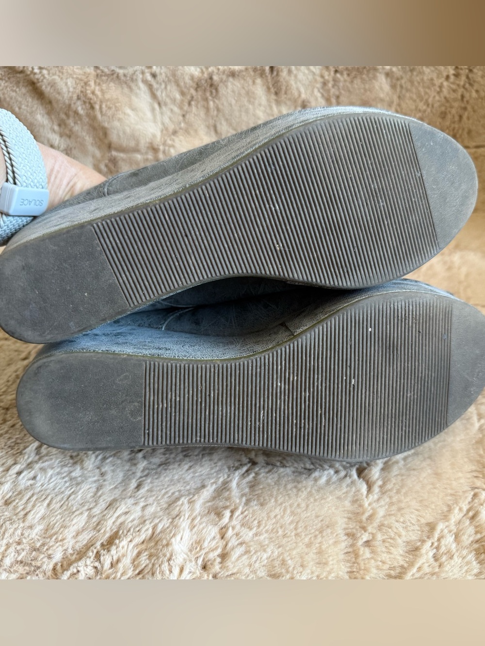 Corkys Indigo Peep-Toe Platform Wedge Mules in Brushed Pewter 8 - Picture 7 of 8